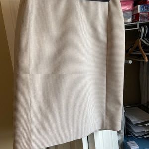 Beige & Cream Calvin Klein Pencil Skirt